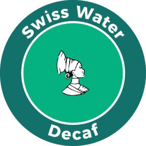 Swiss Water Decaf coffee label
